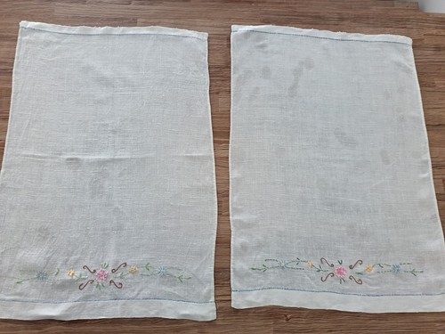Coppia teli lino con - lino,